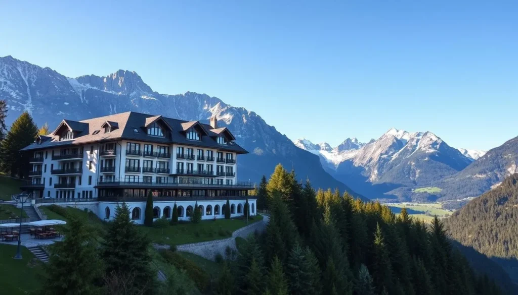 Image of a luxurious hotel in Graubünden, Switzerland