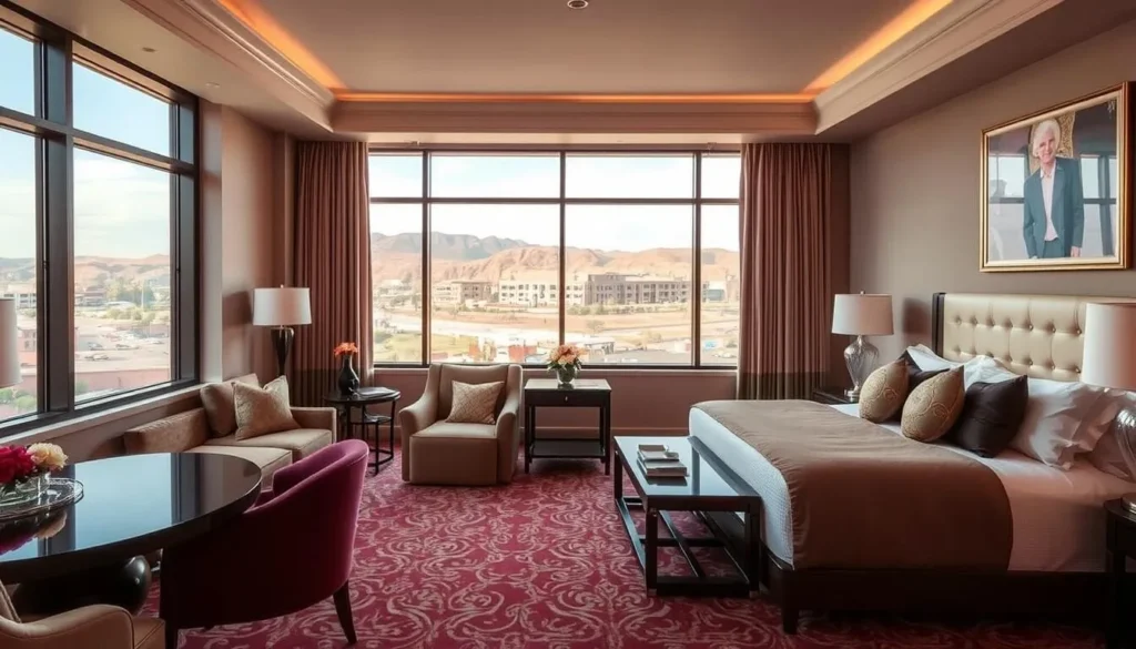 Image of a luxurious hotel room in Albuquerque