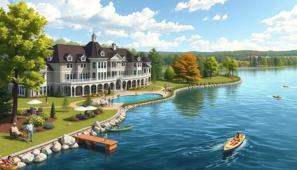 Image of a luxurious lakefront resort in Osage Beach