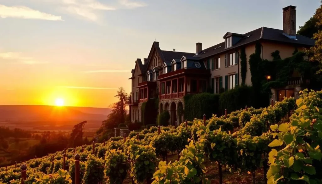 Image of a luxurious vineyard hotel in Rhône Valley
