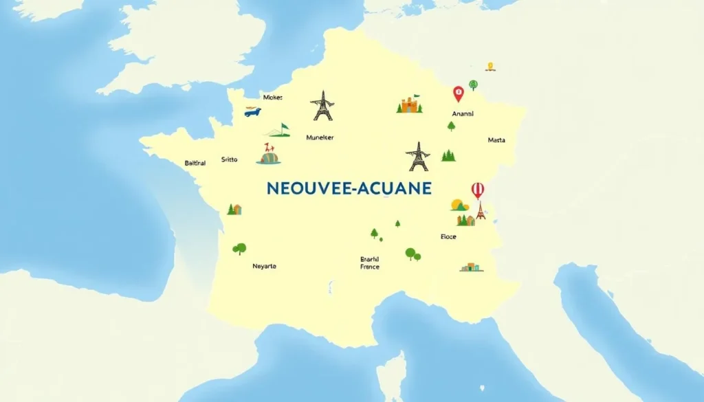 Image of a map showing Nouvelle-Aquitaine's location in France
