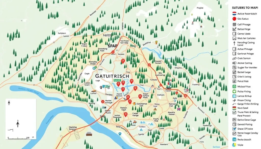 Image of a map showing the location of Naturpark Gantrisch