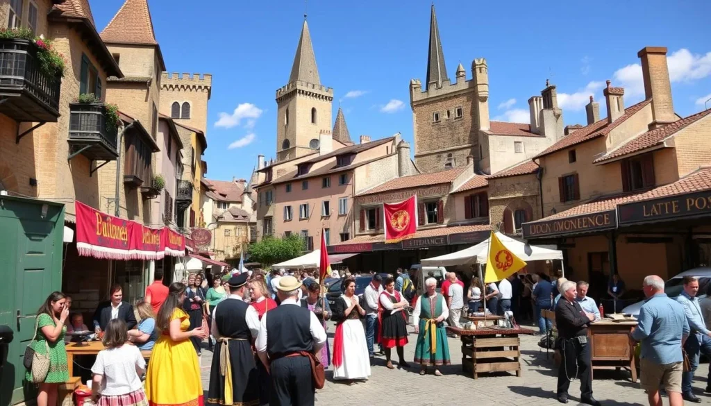Image of a medieval festival in Carcassonne
