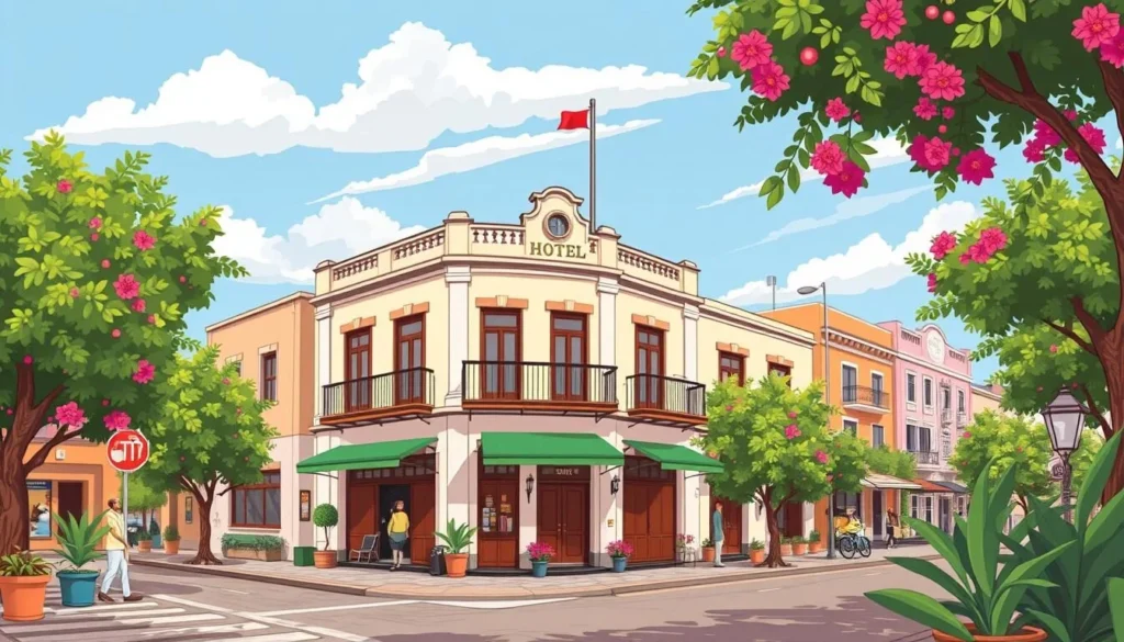 Image of a mid-range hotel near Plaza Independencia