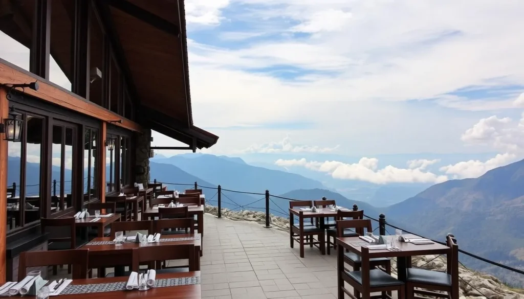 Image of a mountain restaurant in Uri with panoramic views