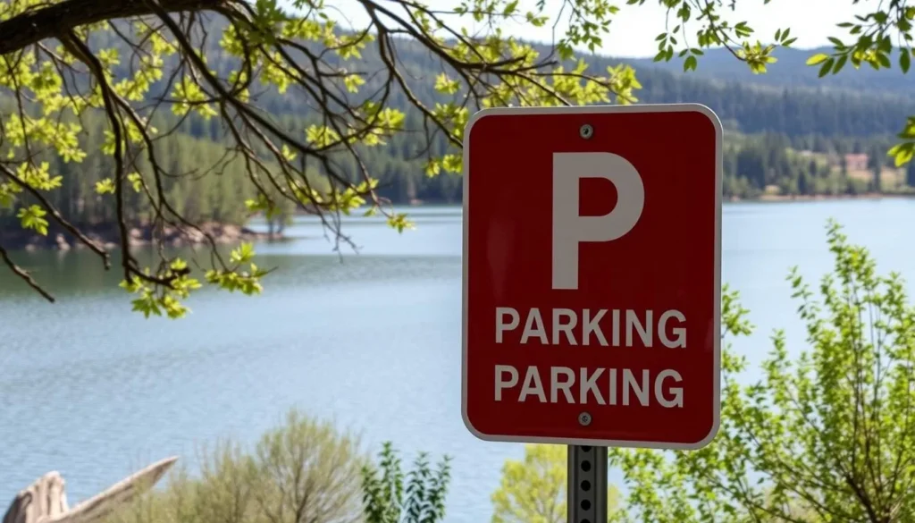 Image of a parking sign at Lake Temescal