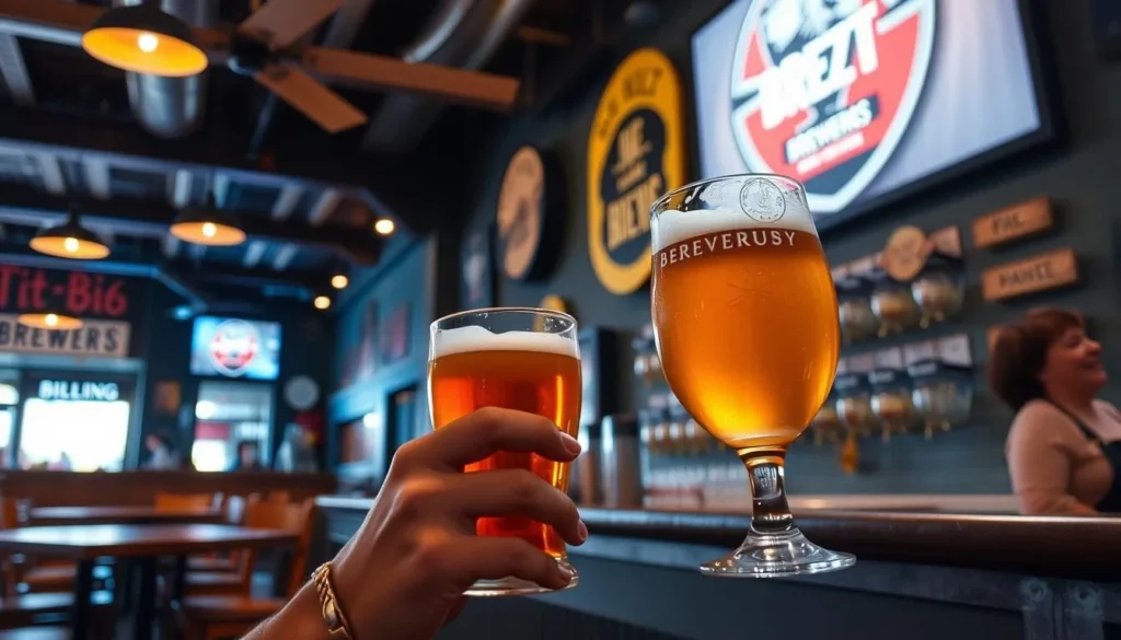 Image of a person enjoying a craft beer at one of Billings' breweries