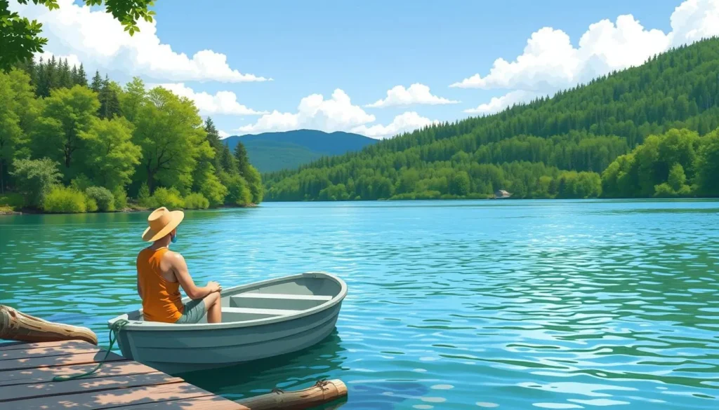 Image of a person renting a boat at Bass Lake