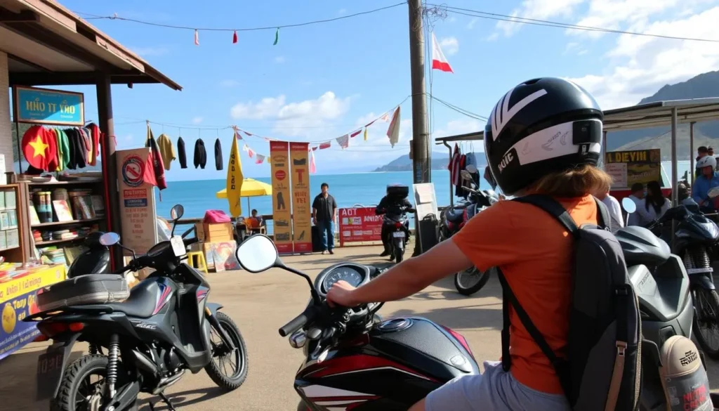 Image of a person renting a motorbike in Mũi Né