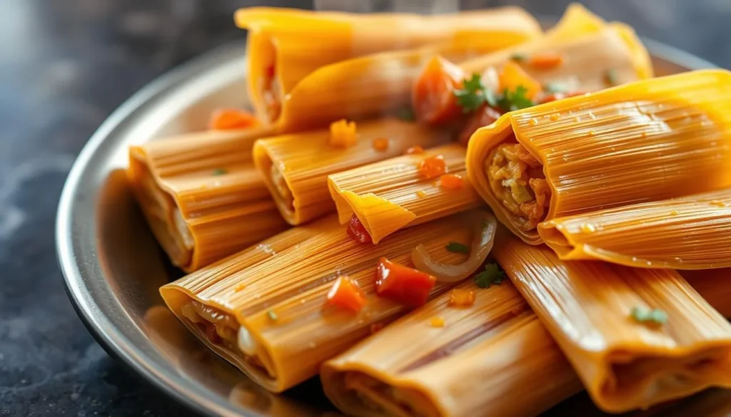 Image of a plate of hot tamales from Greenville, Mississippi