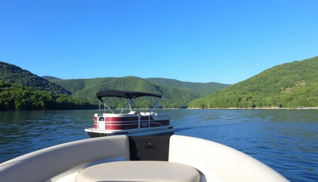 Image of a pontoon boat on Table Rock Lake