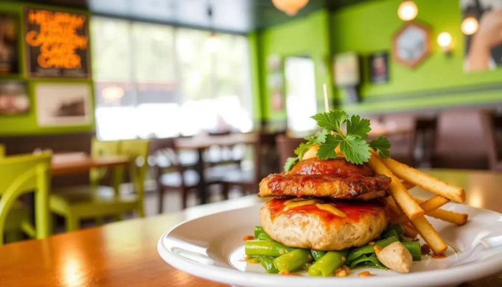 Image of a popular restaurant in Hood River with a delicious meal