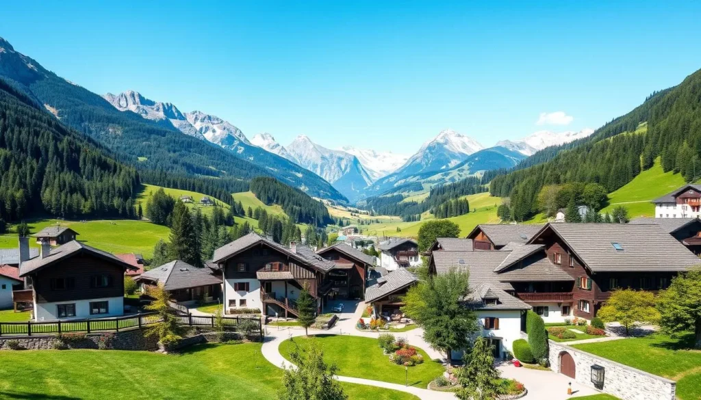 Image of a quaint village in Valais, Switzerland