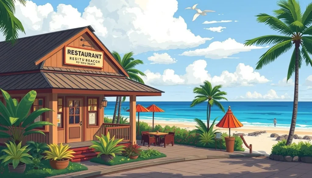 Image of a restaurant near Po'ipu Beach