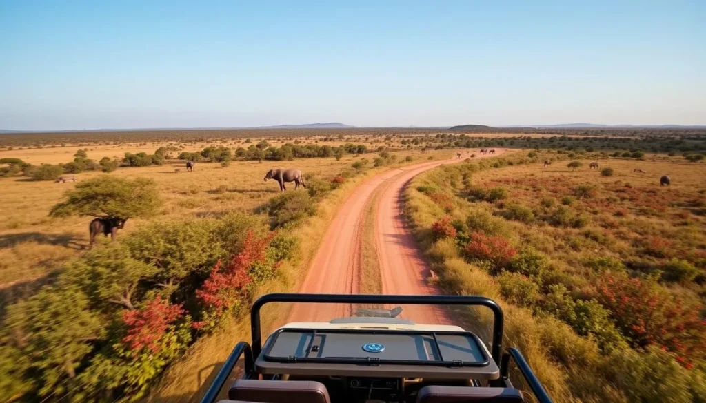 Image of a safari vehicle in Garamba National Park