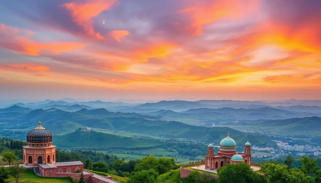 Image of a scenic landscape near Tashkent, Uzbekistan