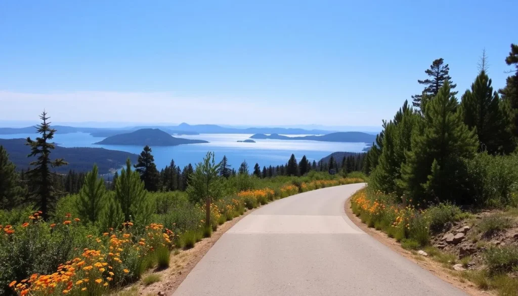 Image of a scenic route to Big Bear's East Shore