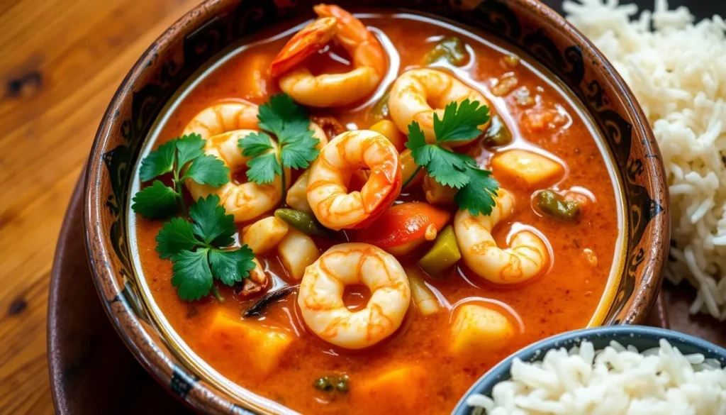 Image of a seafood gumbo dish