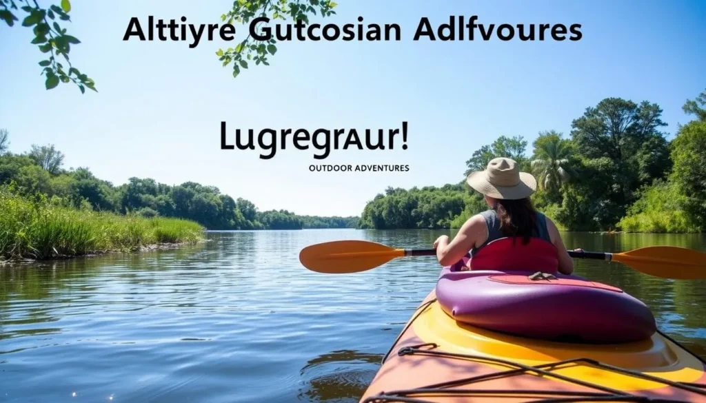 Image of a serene kayaking trip on the Little Miami River with Morgan's Outdoor Adventures.