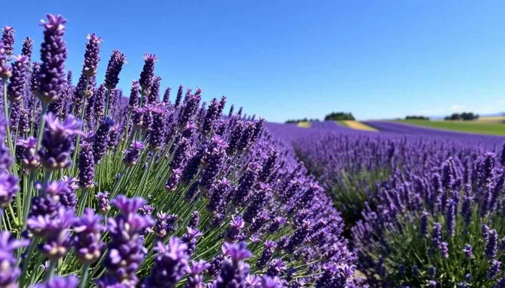 Image of a serene lavender field in Hood River Valley during summer