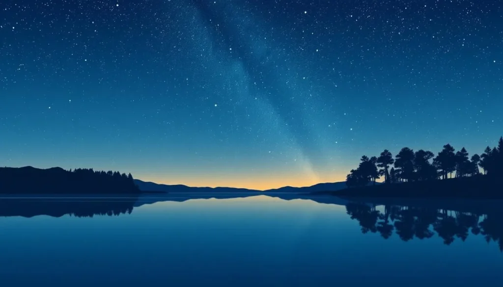 Image of a serene stargazing scene at Manzanita Lake