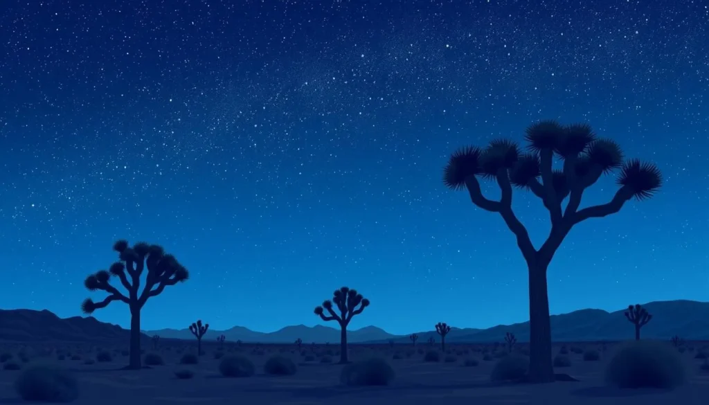 Image of a serene stargazing scene in Joshua Tree National Park