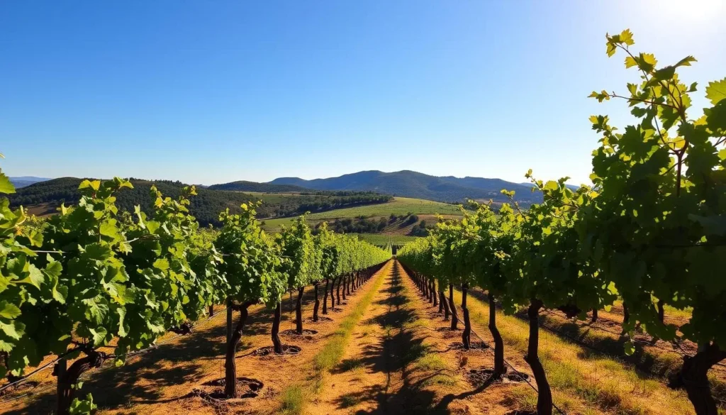 Image of a serene vineyard in Luberon