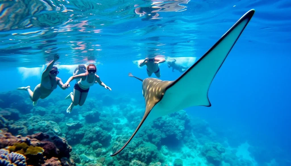 Image of a shark and stingray tour in Moorea