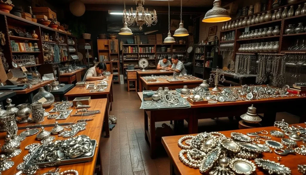 Image of a silver jewelry making workshop in Pachuca
