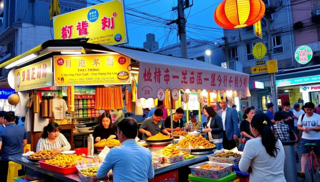 Image of a street food stall in Hai Phong