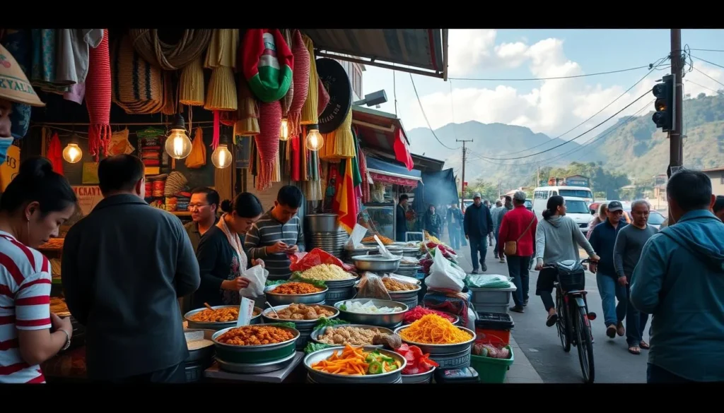 Image of a street food stall in Sapa