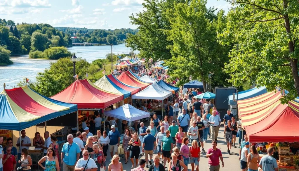 Image of a summer festival along the Great River Road
