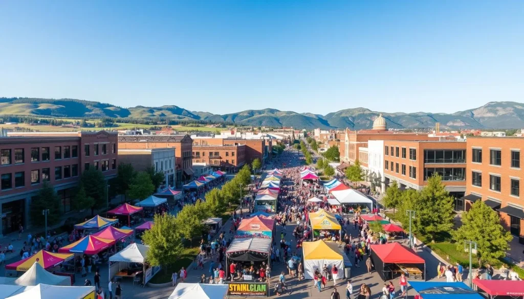 Image of a summer festival in downtown Bozeman