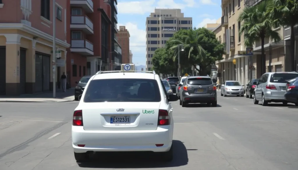 Image of a taxi or Uber in Hermosillo