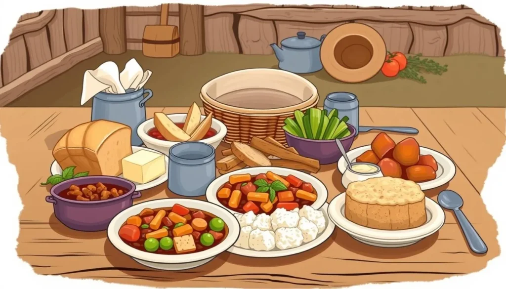 Image of a traditional Amish meal