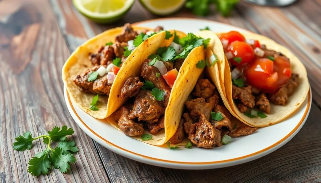 Image of a traditional Baja California dish, such as carne asada tacos