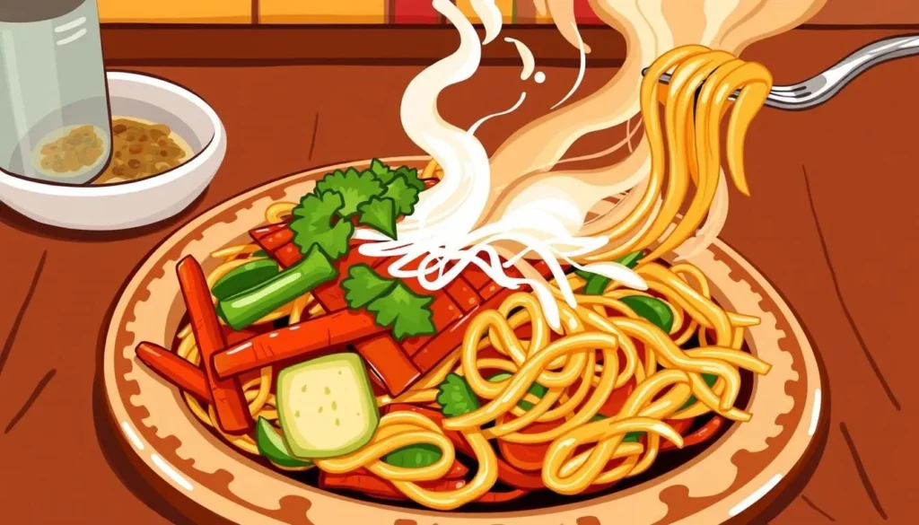 Image of a traditional Chinese-Mexican fusion dish in La Chinesca, Mexicali