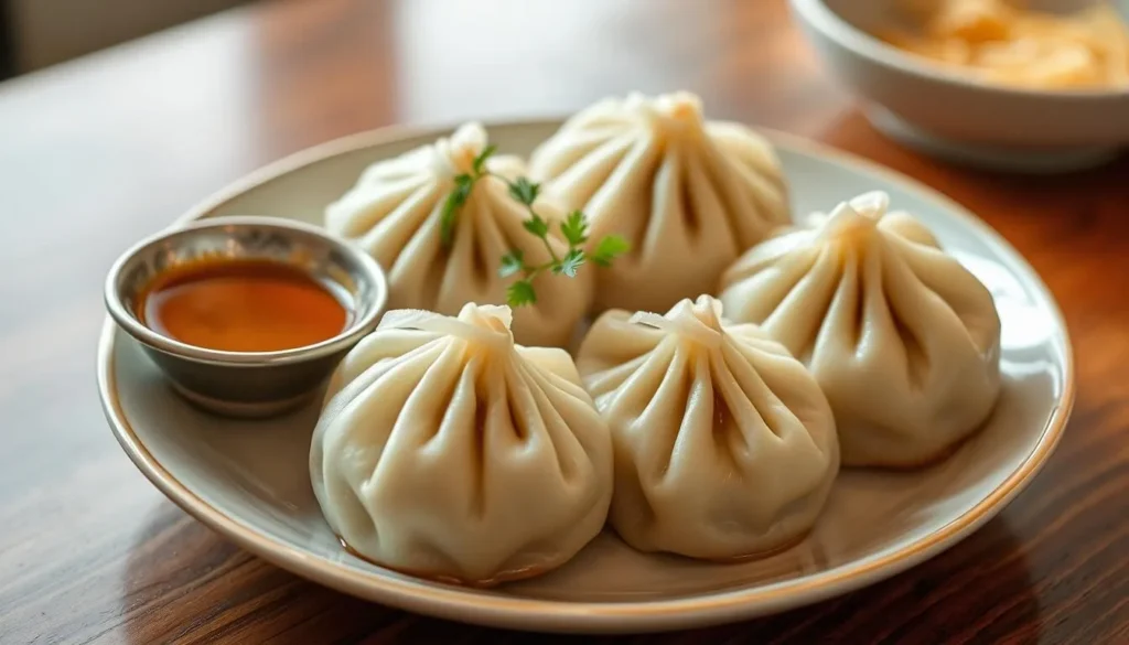 Image of a traditional Chinese soup dumpling dish