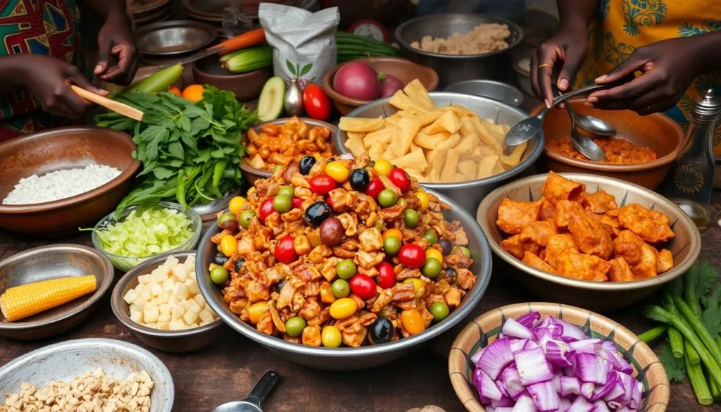 Image of a traditional Congolese dish being prepared