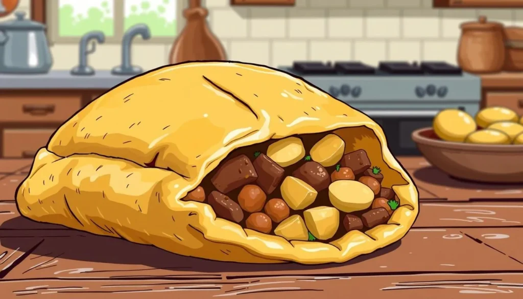 Image of a traditional Cornish pasty