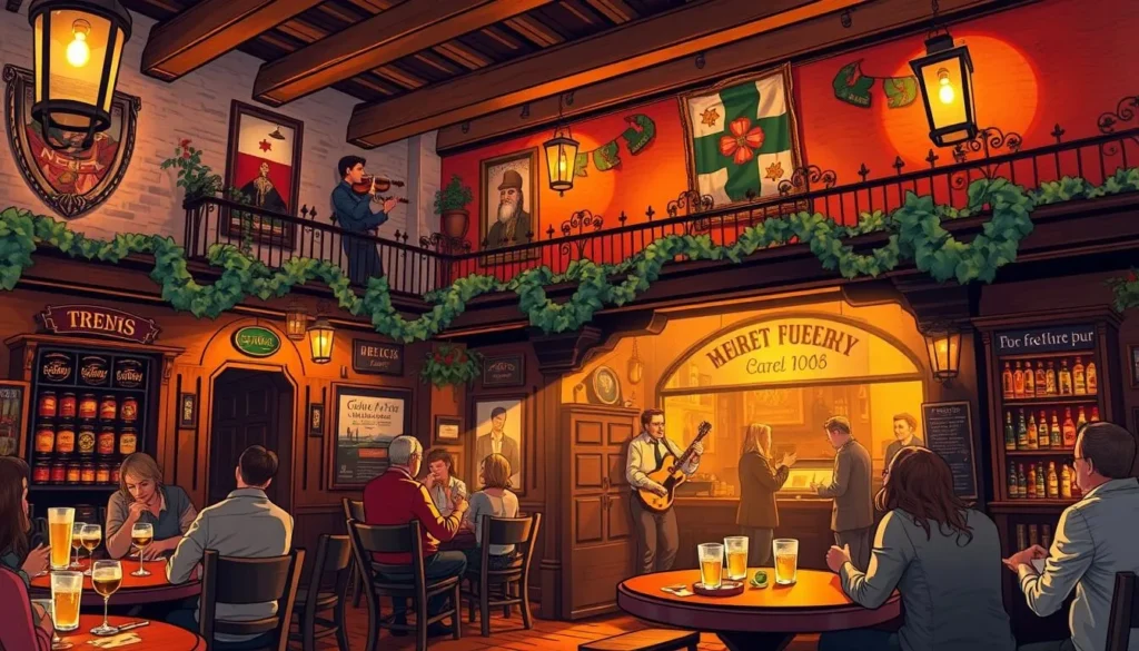 Image of a traditional Irish pub with live music in Munster