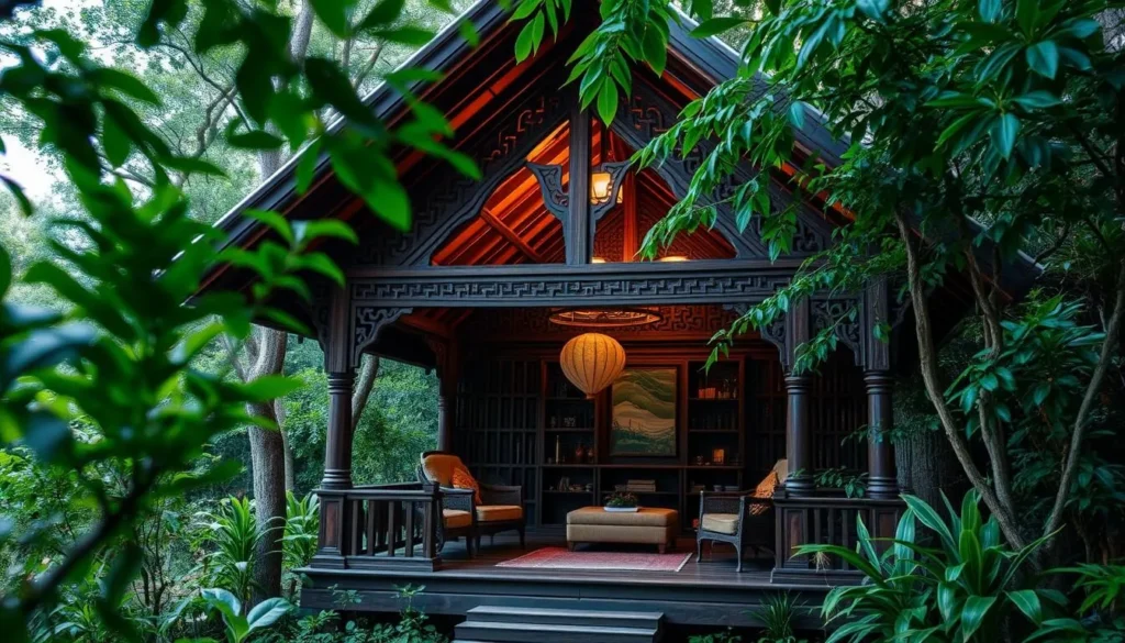 Image of a traditional Kreung "love hut"