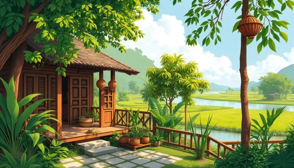 Image of a traditional Mekong Delta homestay