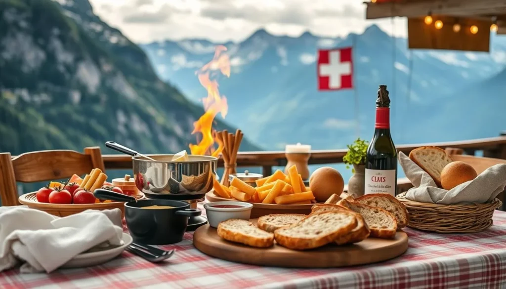 Image of a traditional Swiss Alpine meal