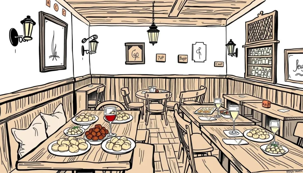 Image of a traditional Venetian bàcaro with cicchetti
