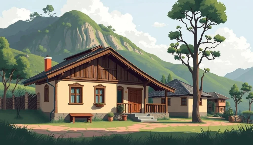 Image of a traditional homestay in a Sapa village