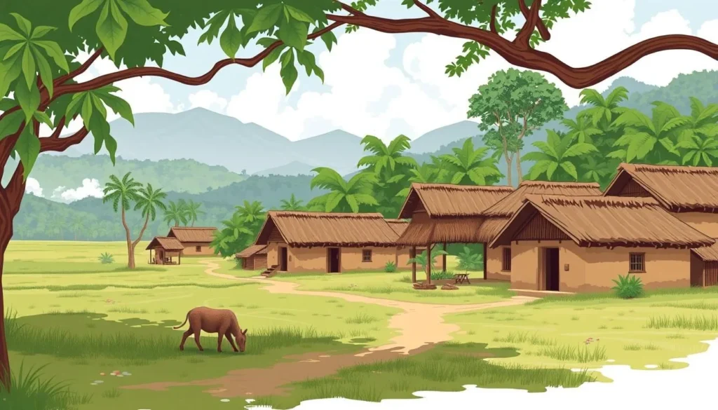 Image of a traditional village near Kisangani