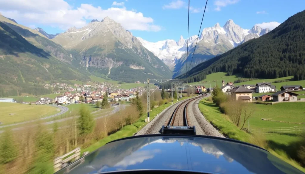 Image of a train journey from Sion to Zermatt