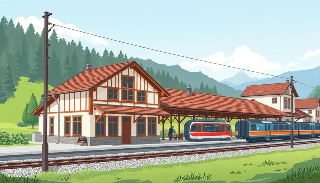 Image of a train station in Obwalden