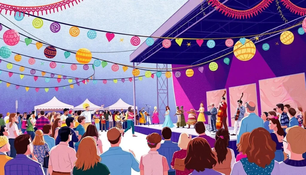 Image of a vibrant arts event or performance in Hastings, Nebraska